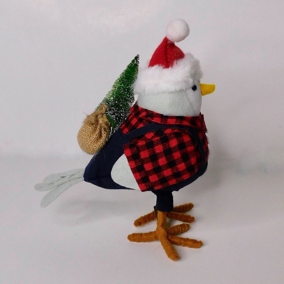 NWT!! Target Spritz CLEF Bird Winter Wonderland Santa Hat Plaid Wondershop 2021 - Picture 7 of 11
